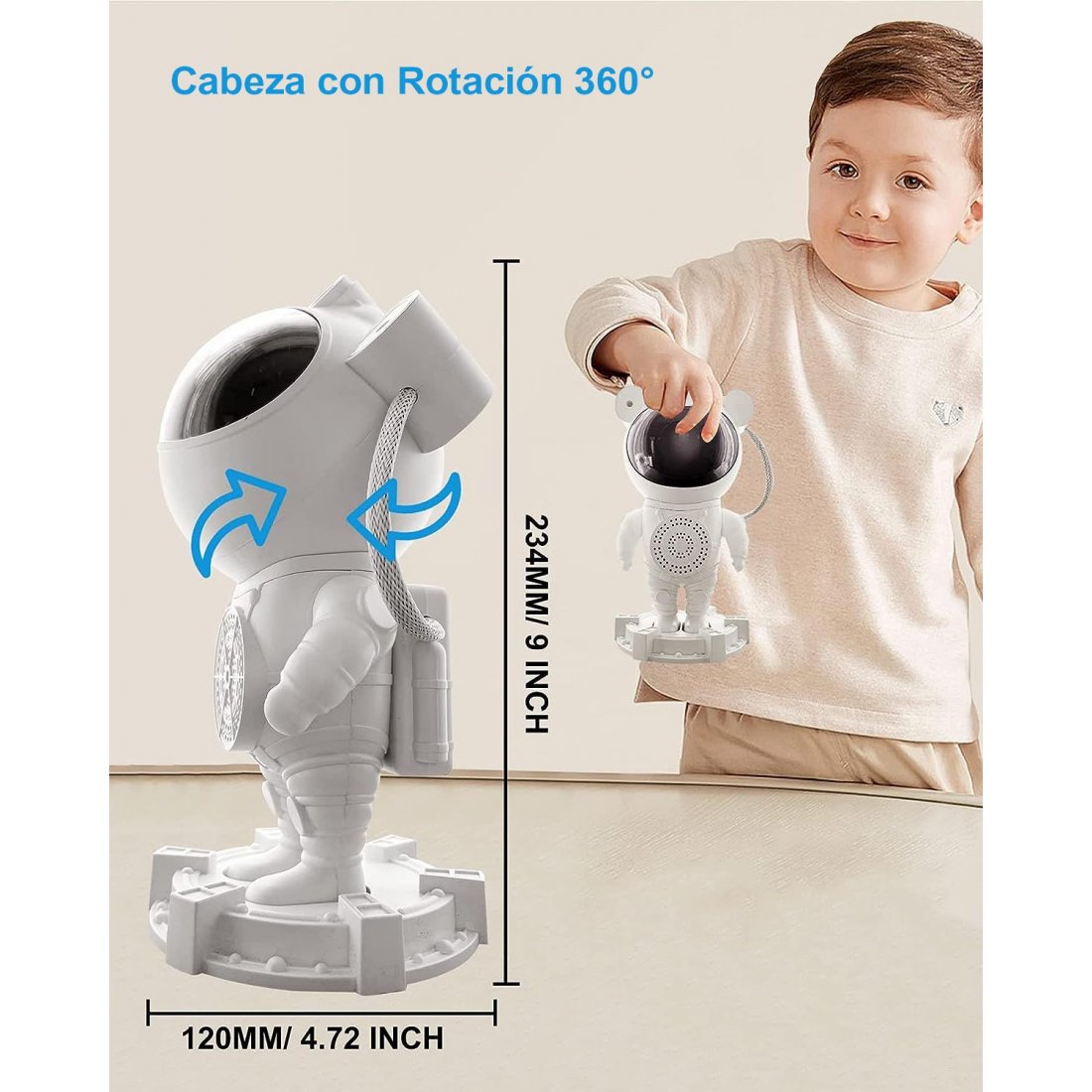 Proyector Astronauta LED Bluetooth Contr